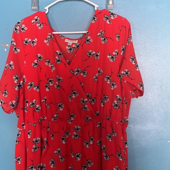 Hi-low Red Dress floral - Picture 4 of 11